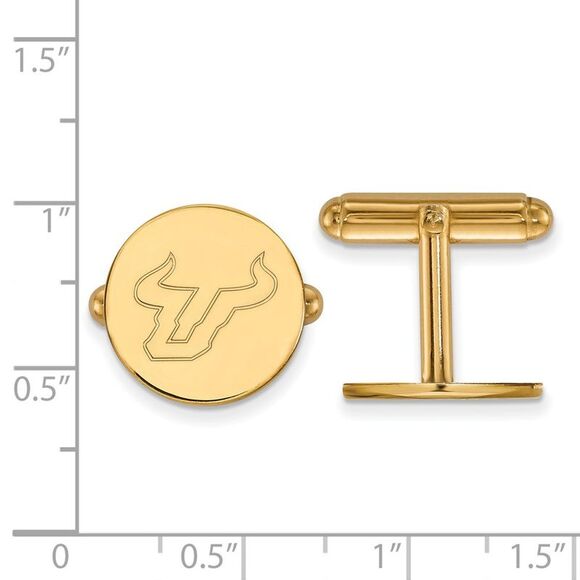 14k Gold Plated Silver University of South Florida Cuff Links